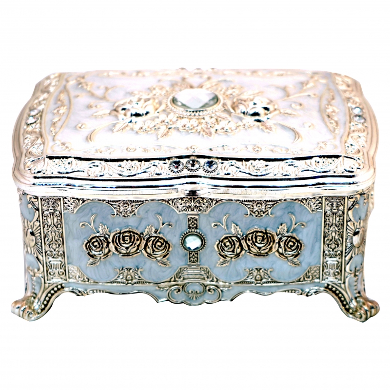 Զարդատուփ AV-7626 Էմալ. Քարով Արծաթ Միջին 2